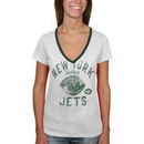New York Jets Women's Flea Flicker V-Neck T-Shirt - White