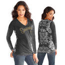 New Orleans Saints Touch by Alyssa Milano Women's Audrey Long Sleeve T-Shirt - Black