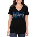 Buffalo Bills 5th & Ocean by New Era Women's Lounge V-Neck T-Shirt - Black