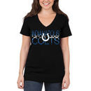 Indianapolis Colts 5th & Ocean by New Era Women's Lounge V-Neck T-Shirt - Black