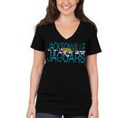 Jacksonville Jaguars 5th & Ocean by New Era Women's Lounge V-Neck T-Shirt - Black