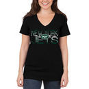 New York Jets 5th & Ocean by New Era Women's Lounge V-Neck T-Shirt - Black