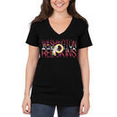 Washington Redskins 5th & Ocean by New Era Women's Lounge V-Neck T-Shirt - Black