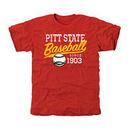Pittsburg State Gorillas Ballpark Tri-Blend T-Shirt - Red