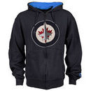 Winnipeg Jets Old Time Hockey Conway Full Zip Hoodie - Navy Blue
