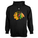 Chicago Blackhawks Old Time Hockey Big Logo with Crest Pullover Hoodie - Black