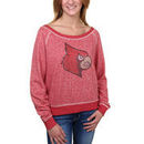 Louisville Cardinals My U Women's Rhinestud Logo French Terry Long Sleeve Pullover Sweatshirt - Red