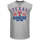 Texas Rangers Majestic Flawless Victory Sleeveless T-Shirt - Gray