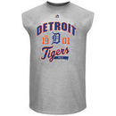 Detroit Tigers Majestic Flawless Victory Sleeveless T-Shirt - Gray