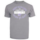 Columbus Blue Jackets Old Time Hockey Hockey Fights Cancer Apollo I Fight For T-Shirt - Gray