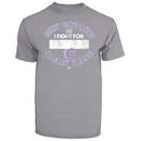 Calgary Flames Old Time Hockey Hockey Fights Cancer Apollo I Fight For T-Shirt - Gray