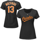 Manny Machado Baltimore Orioles Majestic Women's Name and Number T-Shirt - Black