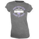 Columbus Blue Jackets Old Time Hockey Womens Hockey Fights Cancer Cambria I Fight For T-Shirt - Gray