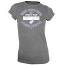 Arizona Coyotes Old Time Hockey Womens Hockey Fights Cancer Cambria I Fight For T-Shirt - Gray