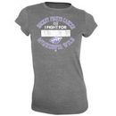 Minnesota Wild Old Time Hockey Womens Hockey Fights Cancer Cambria I Fight For T-Shirt - Gray