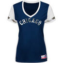 Chicago White Sox Majestic Women's Cooperstown Collection Curveball Babe T-Shirt - Navy Blue