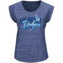 Los Angeles Dodgers Majestic Women's Rockin The Crowd T-Shirt - Royal Blue