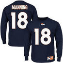 Peyton Manning Denver Broncos Eligible Receiver II Name and Number Long Sleeve T-Shirt - Navy