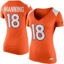 Peyton Manning Denver Broncos Nike Women's Prime Player Name & Number V-Neck T-Shirt - Orange