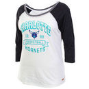 Charlotte Hornets Sportiqe Women's Emily Raglan T-Shirt - White/Black