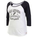 San Antonio Spurs Sportiqe Women's Emily Raglan T-Shirt - White/Black