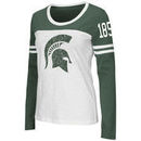 Michigan State Spartans Colosseum Women's Hornet Football Long Sleeve T-Shirt - White