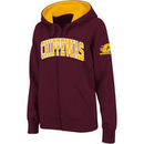 Central Michigan Chippewas Stadium Athletic Women's Arched Name Full-Zip Hoodie - Maroon