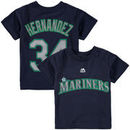 Felix Hernandez Seattle Mariners Majestic Toddler Player Name and Number T-Shirt - Navy