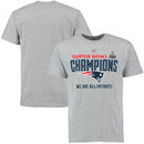 New England Patriots Super Bowl XLIX Champions Trophy Collection Locker Room T-Shirt - Gray