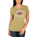 San Francisco 49ers Majestic Women's Franchise Fit T-Shirt - Gold