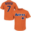 Craig Biggio Houston Astros Majestic Cooperstown Collection Name & Number T-Shirt - Orange