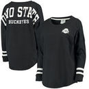 Ohio State Buckeyes Women's Cheer Long Sleeve Jersey T-Shirt - Black