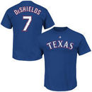 Delino DeShields Jr Texas Rangers Majestic Official Name and Number T-Shirt - Royal