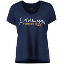 Cleveland Cavaliers Peace Love World Women's Love You Mean It Mini Mimi V-Neck T-Shirt - Navy