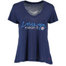 Oklahoma City Thunder Peace Love World Women's Love You Mean It Mini Mimi V-Neck T-Shirt - Navy