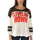 Cleveland Browns Women's Hail Mary 3/4 Sleeve T-Shirt - Cream
