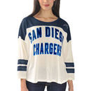 San Diego Chargers Women's Hail Mary 3/4 Sleeve T-Shirt - Cream
