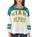 Miami Dolphins Women's Hail Mary 3/4 Sleeve T-Shirt - Cream