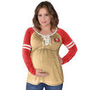 San Francisco 49ers Touch by Alyssa Milano Women's 50 Yard Line Maternity Long Sleeve T-Shirt - Gold