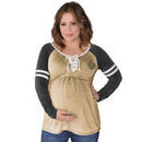 New Orleans Saints Touch by Alyssa Milano Women's 50 Yard Line Maternity Long Sleeve T-Shirt - Gold
