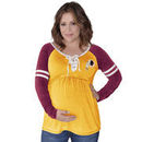 Washington Redskins Touch by Alyssa Milano Women's 50 Yard Line Maternity Long Sleeve T-Shirt - Yellow