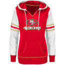 San Francisco 49ers Majestic Women's Obsession Pullover Plus Size Hoodie - Scarlet