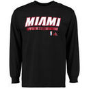 Miami Heat adidas Cut and Paste Long Sleeve T-Shirt - Black