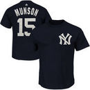 Thurman Munson New York Yankees Majestic Cooperstown Collection Name & Number T-Shirt - Navy