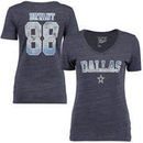 No. 88 Dez Bryant Dallas Cowboys Women's Name & Number Tri-Blend V-Neck T-Shirt - Navy