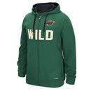 Minnesota Wild Reebok Face-Off Full Zip Hoodie - Green