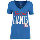 New York Giants Women's Tailgate V-Neck T-Shirt - Royal