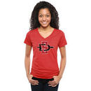 San Diego State Aztecs Women's Classic Primary Tri-Blend V-Neck T-Shirt - Red