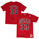 Scottie Pippen Chicago Bulls Mitchell & Ness Hardwood Classics Name & Number T-Shirt - Red