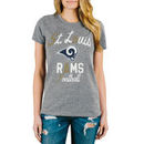 Classic St. Louis Rams Junk Food Women's Touchdown Tri-Blend T-Shirt - Steel